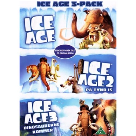 Ice Age 1, 2 og 3 (DVD)