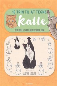 10 Trin til at tegne katte (Bog)