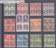 Danske 4-blokke frimærker